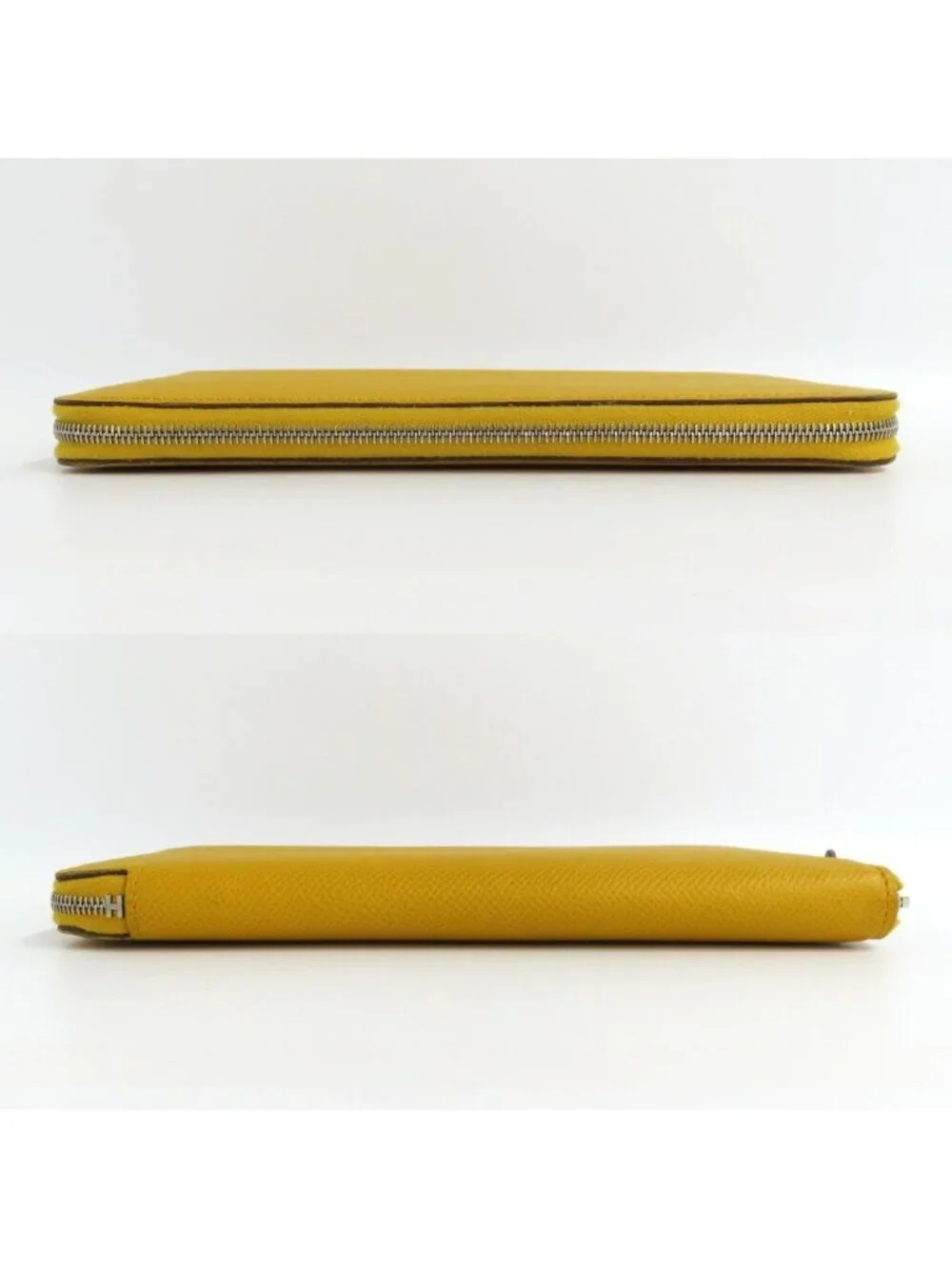 Hermes Azap Long Silk in Joan Ambre Epsom Yellow Zip Around Wallet - Picture 3 of 10